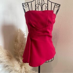 White House Black Market Asymmetrical Bustier Top